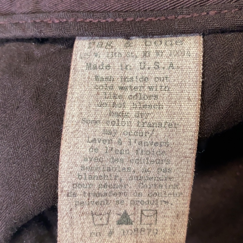 rag & bone Burgundy Chino Style Pant/Jean - Picture 9 of 9